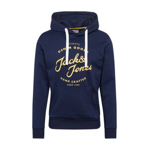 JACK & JONES Mikina  námornícka modrá / zlatá žltá