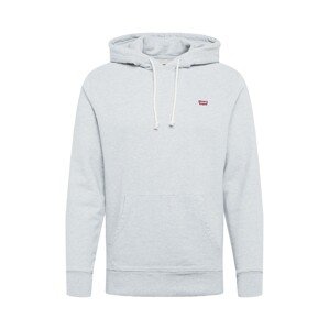 LEVI'S Mikina 'NEW ORIGINAL HOODIE NEUTRALS'  sivá / červená / biela