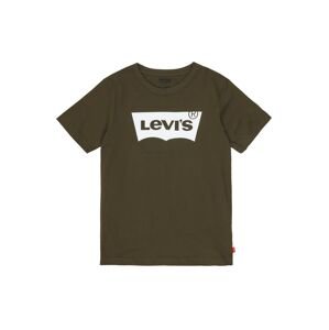 LEVI'S Tričko 'Batwing Tee'  olivová / tmavohnedá / biela