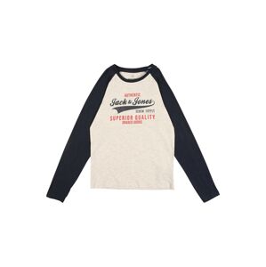 Jack & Jones Junior Tričko  námornícka modrá / červená / béžová melírovaná