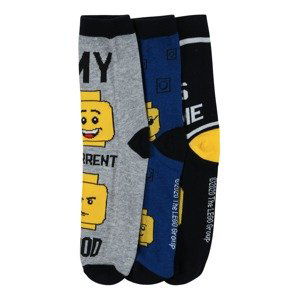 LEGO WEAR Ponožky  námornícka modrá / sivá melírovaná / modrá / žltá