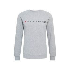 Denim Project Mikina  sivá melírovaná