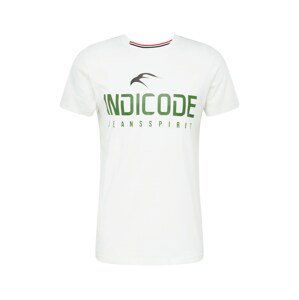 INDICODE JEANS Tričko  biela / zelená