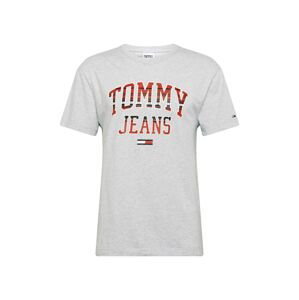 Tommy Jeans Tričko  sivá / červená / čierna / sivá melírovaná