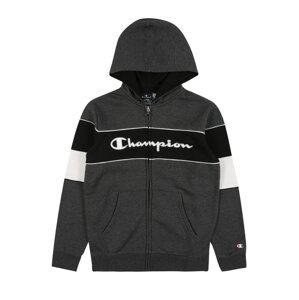 Champion Authentic Athletic Apparel Tepláková bunda  biela / tmavosivá / čierna