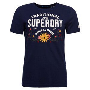 Superdry Tričko 'Folk'  námornícka modrá / zmiešané farby