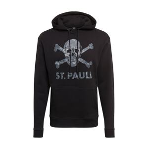 FC St. Pauli Športová mikina  čierna / kamenná / svetlosivá