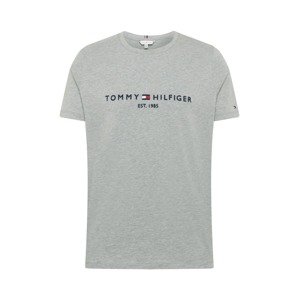 Tommy Hilfiger Curve Tričko  sivá melírovaná / námornícka modrá