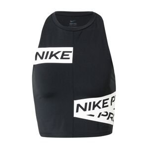 NIKE Športový top 'TROMPE'  biela / čierna