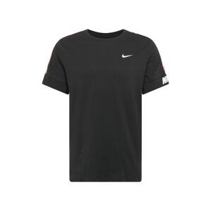Nike Sportswear Tričko  čierna / biela / červená