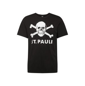 FC St. Pauli Tričko 'Totenkopf I'  biela / čierna