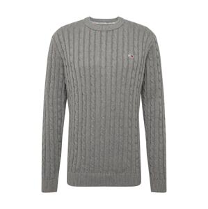 Tommy Jeans Sveter 'TJM ESSENTIAL CABLE SWEATER'  tmavosivá