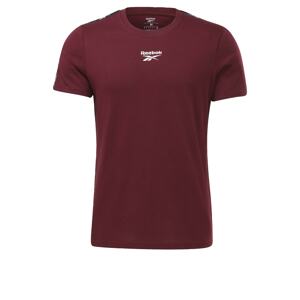 Reebok Sport Funkčné tričko  vínovo červená / biela