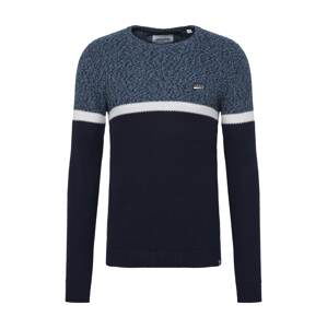 JACK & JONES Pullover  tmavomodrá / biela / dymovo modrá