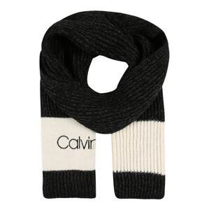 Calvin Klein Schal  čierna / biela