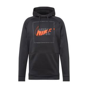 NIKE Športová mikina  čierna / sivá / tmavooranžová