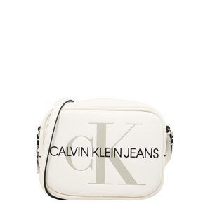 Calvin Klein Jeans Taška cez rameno  svetlosivá / čierna / šedobiela