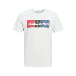 JACK & JONES Tričko  modrá / červená / čierna / biela