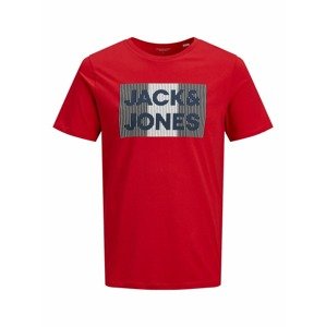 JACK & JONES T-Shirt  červená / sivá