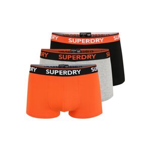 Superdry Boxerky  sivá melírovaná / oranžová / čierna