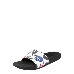 NIKE Plážové / kúpacie topánky 'Kawa SE JDI'  biela / čierna / modrá / červená