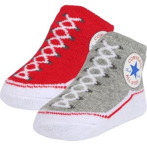 CONVERSE Ponožky 'Chuck Taylor'  sivá / zmiešané farby / červená