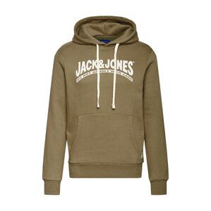 Jack & Jones Plus Mikina  zelená / biela