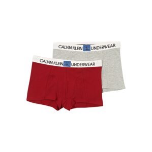 Calvin Klein Underwear Boxershorts  vínovo červená / sivá melírovaná