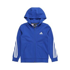 ADIDAS PERFORMANCE Športová mikina so zipsom  biela / modrá