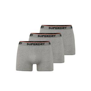 Superdry Boxerky  sivá melírovaná / čierna / oranžová