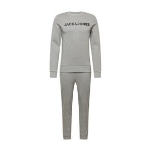 JACK & JONES Joggingová súprava  tmavomodrá / sivá melírovaná / biela