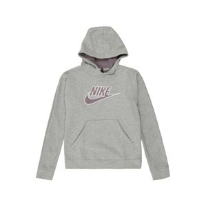 Nike Sportswear Mikina  sivá melírovaná / fialová / biela