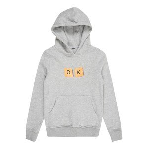 Mister Tee Sweatshirt 'OK'  svetlosivá / čierna / svetlohnedá