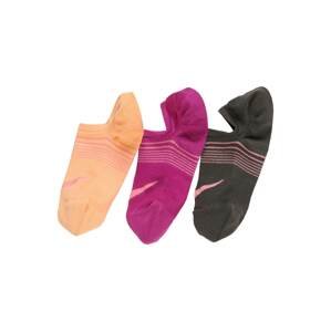 NIKE Športové ponožky  zmiešané farby / tmavosivá / pastelovo oranžová / eozín / ružová