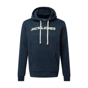 Jack & Jones Plus Mikina 'HISTORY'  tmavomodrá / biela