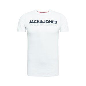 JACK & JONES Tričko  biela / čierna