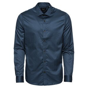 Only & Sons Košeľa 'onsALVES LS 2-PLY EASY IRON SHIRT NOOS'  námornícka modrá