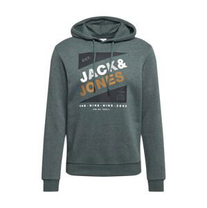 JACK & JONES Mikina  tmavozelená / zmiešané farby