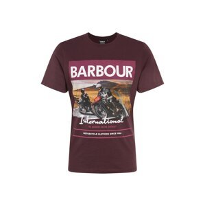 Barbour International Tričko 'Racer'  burgundská / vínovo červená / biela / hnedá / antracitová