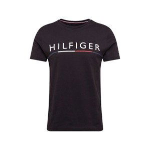 TOMMY HILFIGER Tričko  čierna / biela / modrá / červená