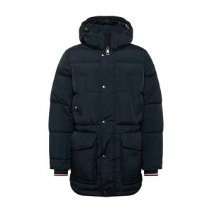 TOMMY HILFIGER Zimná parka  tmavomodrá / melónová / biela