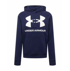 UNDER ARMOUR Športová mikina 'Rival'  námornícka modrá / biela