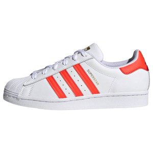 ADIDAS ORIGINALS Nízke tenisky 'SUPERSTAR'  biela / svetločervená / zlatá