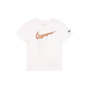 Nike Sportswear Tričko  biela / oranžová / čierna