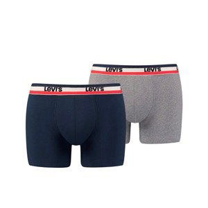 LEVI'S Boxerky  sivá melírovaná / námornícka modrá / biela / červená