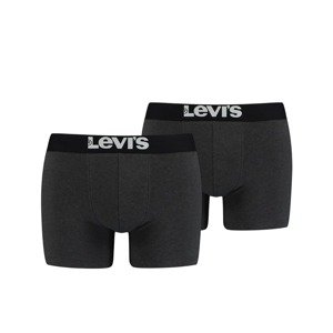 LEVI'S Boxerky  čierna / sivá melírovaná / svetlosivá