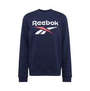 Reebok Sport Mikina  biela / červená / tmavomodrá