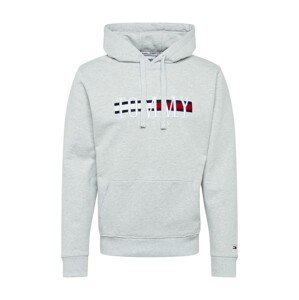 Tommy Jeans Sweatshirt 'TIMELESS'  sivá melírovaná / námornícka modrá / biela / červená