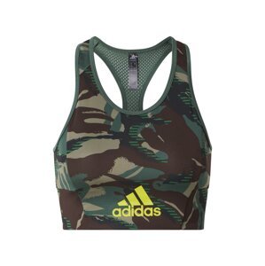 ADIDAS PERFORMANCE Športová podprsenka  zelená / tmavohnedá / nebielená / žltá