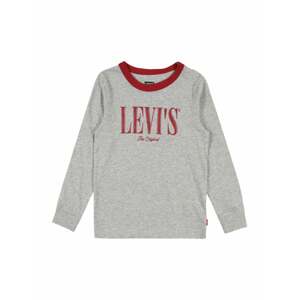 LEVI'S Tričko  sivá melírovaná / rubínová